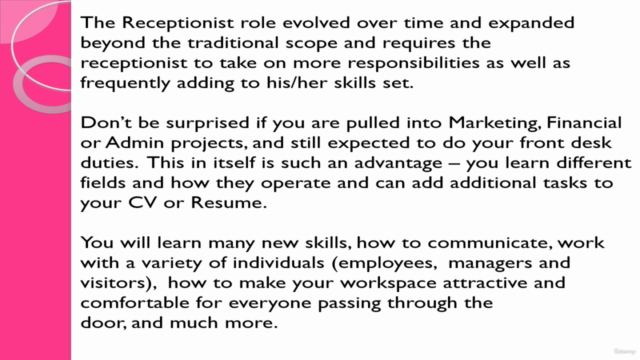 The Professional Receptionist Training Course – Screenshot 4