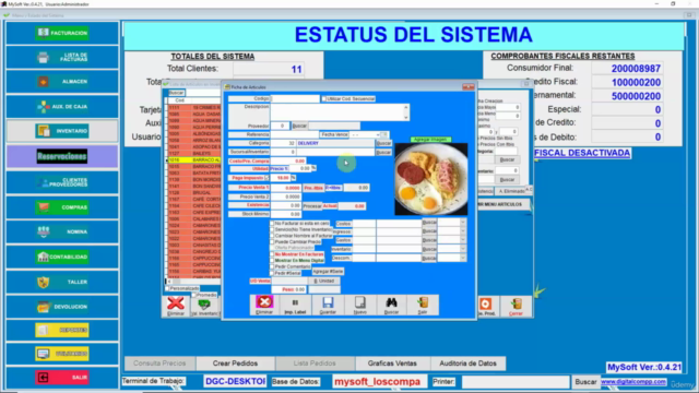 Restaurant POS - Visual Foxpro 10 AVANCED(VFPA)64Bit y MySQL – Screenshot 2