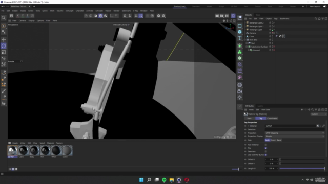 Bike Modeling and Rendering with Cinema 4D and V-Ray 5 – Screenshot 2
