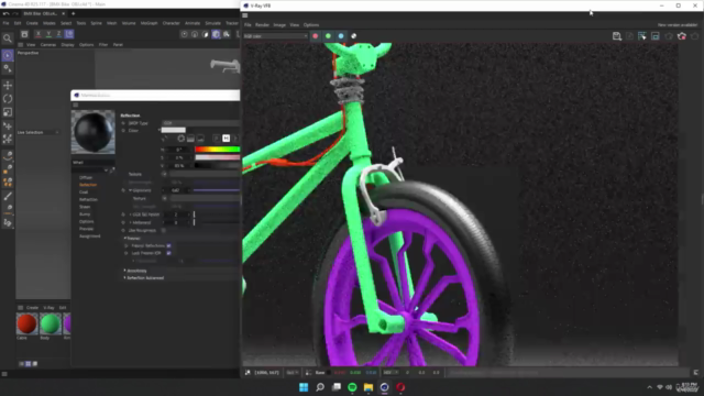 Bike Modeling and Rendering with Cinema 4D and V-Ray 5 – Screenshot 4