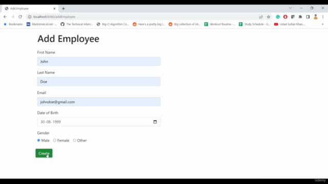 CRUD app using Spring Boot + JPA + PostgreSQL + Thymeleaf – Screenshot 2