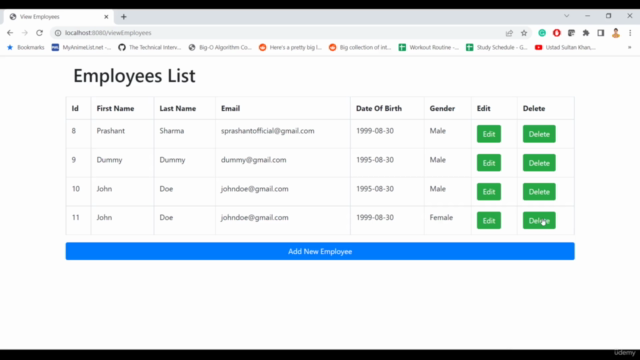 CRUD app using Spring Boot + JPA + PostgreSQL + Thymeleaf – Screenshot 4