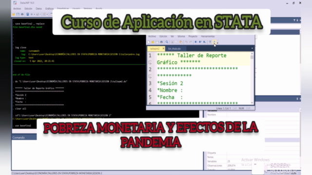 Pobreza Monetaria y Efectos de la Pandemia en STATA – Screenshot 2