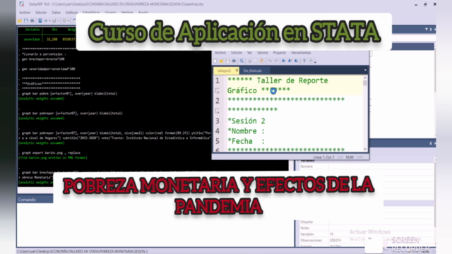 Pobreza Monetaria y Efectos de la Pandemia en STATA – Screenshot 3