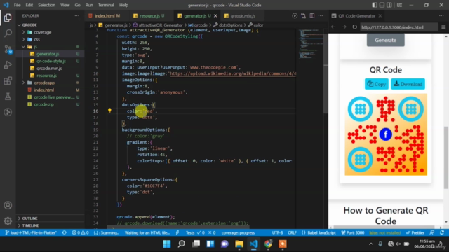 QR Code generator using JavaScript - Website and App – Screenshot 4