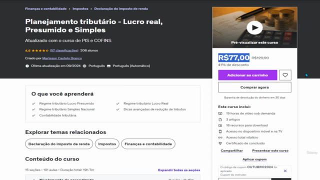 Planejamento tributário - Lucro real, Presumido e Simples – Screenshot 2