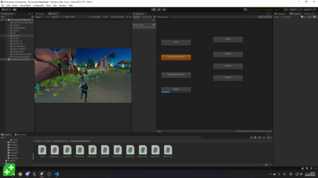 Unity 3rd Person Combat & Traversal – Screenshot 1
