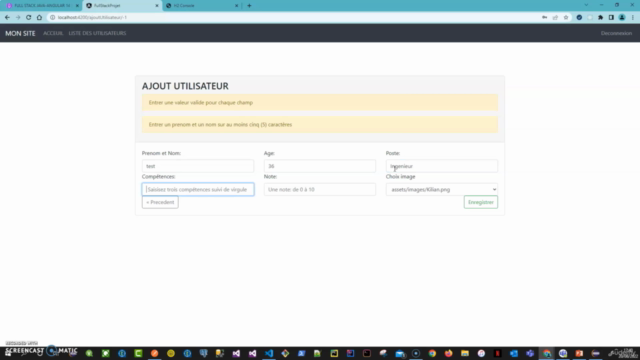 FULL STACK JAVA-ANGULAR 14 [Français] : Back et Front End – Screenshot 3