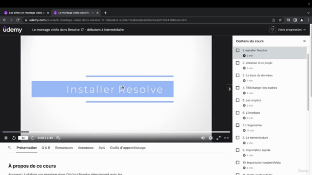 Les effets en montage vidéo dans Resolve 18 pour débutants – Screenshot 4