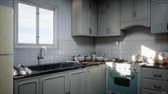 Creating a Kitchen Environment in Blender and Unreal Engine – Screenshot 1