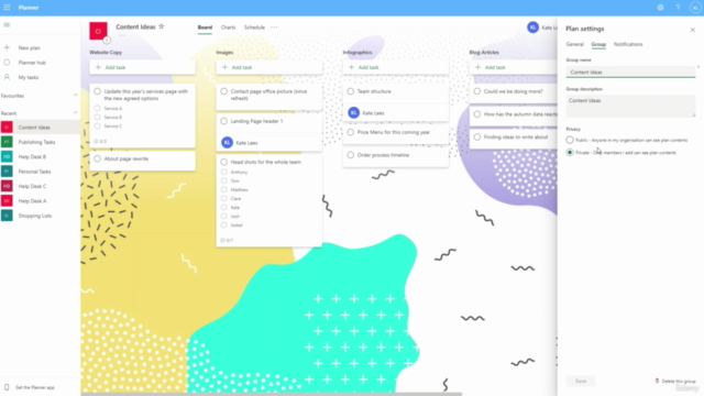 Organise Personal and Work Projects in Microsoft Planner – Screenshot 3