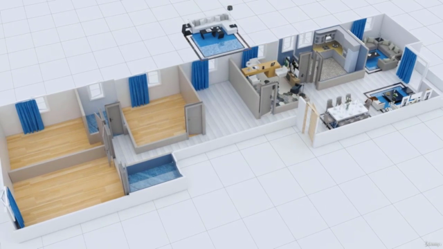 3d plan animation from Revit to 3D max بالعربي – Screenshot 3