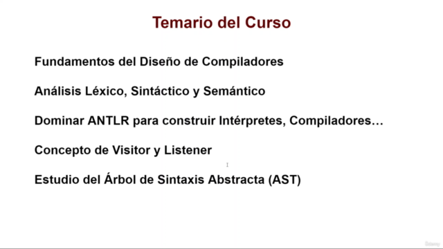 Curso Maestro de Compiladores: ANTLR y Python – Screenshot 2
