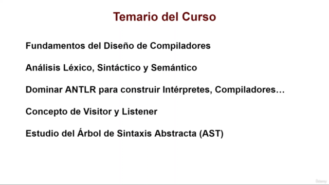 Curso Maestro de Compiladores: ANTLR y Python – Screenshot 3