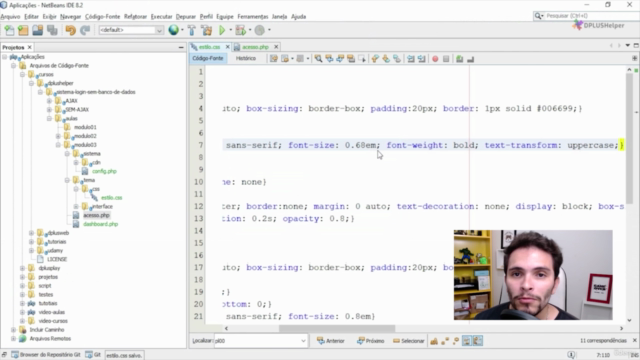 Desenvolvedor Web : PHP : Sistema de Login sem Banco de dado – Screenshot 1