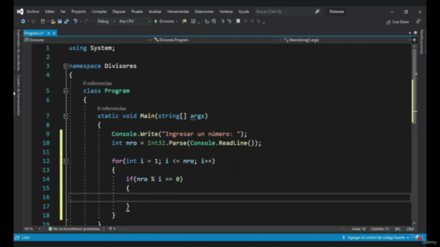 Fundamentos de programación en C# con Visual Studio – Screenshot 1