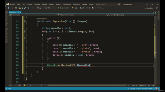 Fundamentos de programación en C# con Visual Studio – Screenshot 4