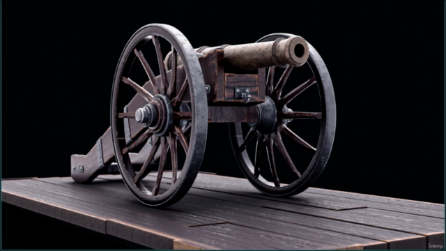 BLENDER: Learn how to create old realistic cannon - Screenshot_01