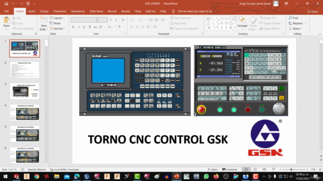Torno CNC control GSK – Screenshot 1
