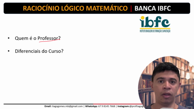 Curso de Raciocínio Lógico-Matemático Banca IBFC – Screenshot 1