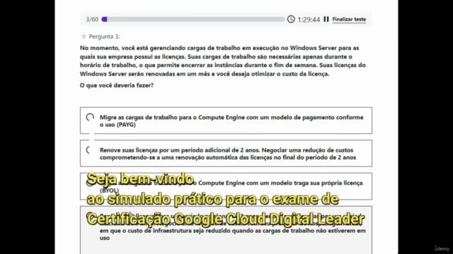 Simulado Certificação Google Cloud Digital Leader – Screenshot 2