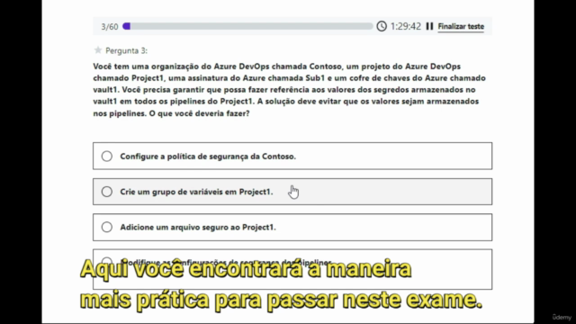 Simulado Prático AZ-400 Microsoft Azure DevOps Solutions – Screenshot 3