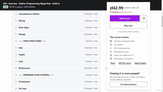 380+ Exercises - Python Programming Mega Pack - Built-in – Screenshot 1