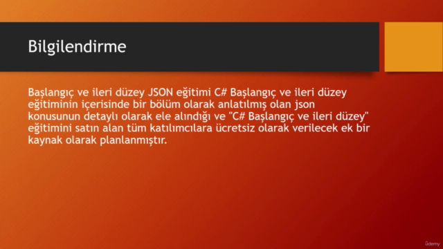 Json Başlangıç ve İleri seviye – Screenshot 1
