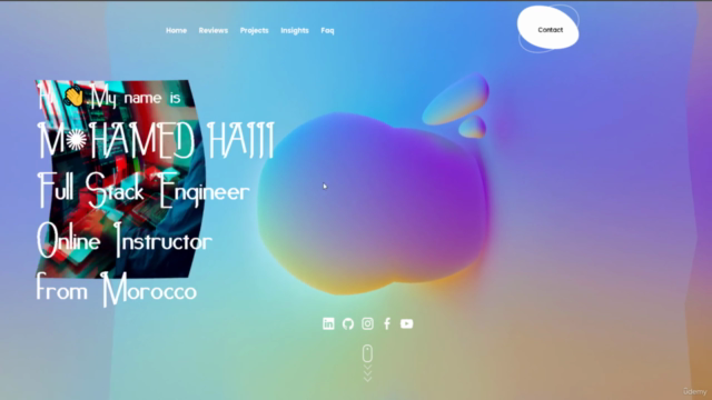 Build a Modern/Creative portfolio html css js three js – Screenshot 1
