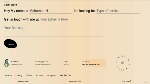 Build a Modern/Creative portfolio html css js three js – Screenshot 4
