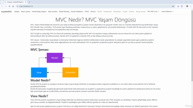 ASP .Net MVC Eğitimi .Net Core & .Net Framework + Web API – Screenshot 1