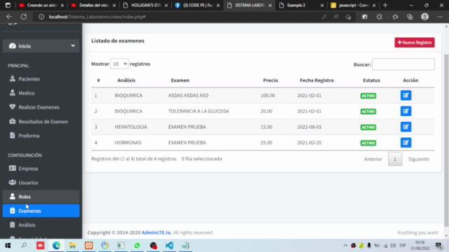 Crea un sistema de laboratorio con php, pdo, mysql y mvc – Screenshot 1
