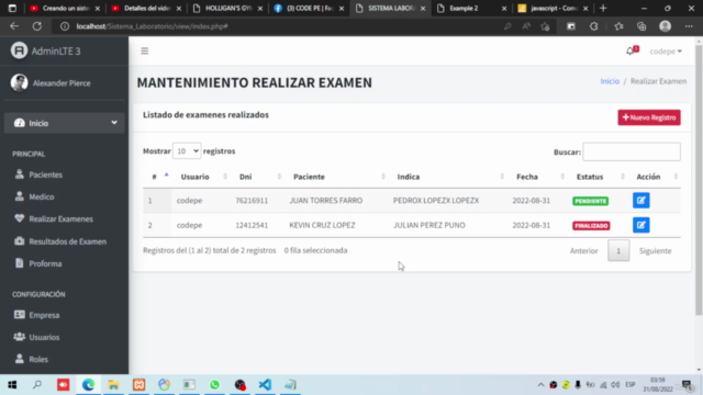 Crea un sistema de laboratorio con php, pdo, mysql y mvc – Screenshot 3