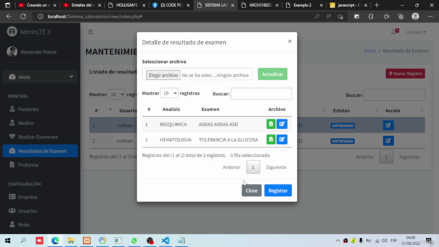 Crea un sistema de laboratorio con php, pdo, mysql y mvc – Screenshot 4