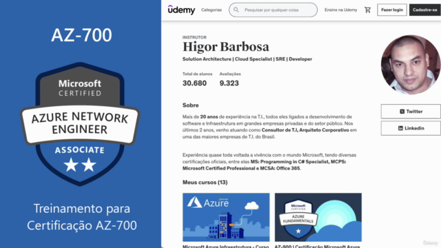 AZ-700 | Projetar e Implementar Soluções de Rede do Azure – Screenshot 1