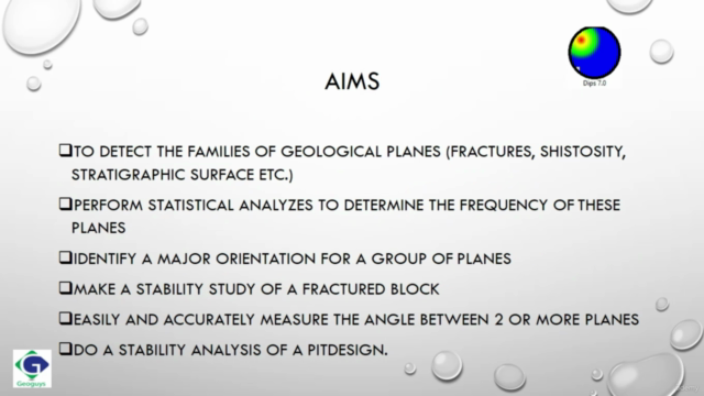 Dips: Representation of geological structure and analysis – Screenshot 1