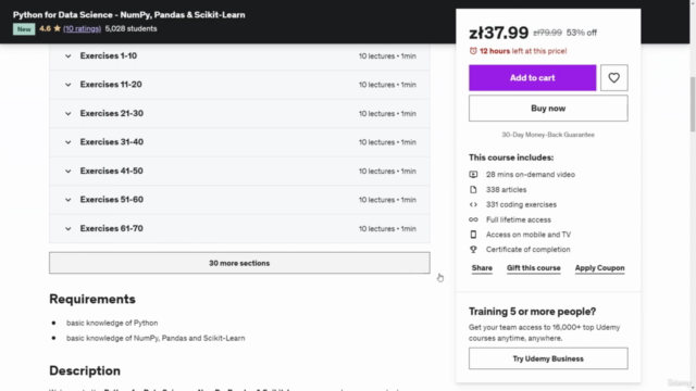 Python for Data Science - NumPy, Pandas & Scikit-Learn – Screenshot 1
