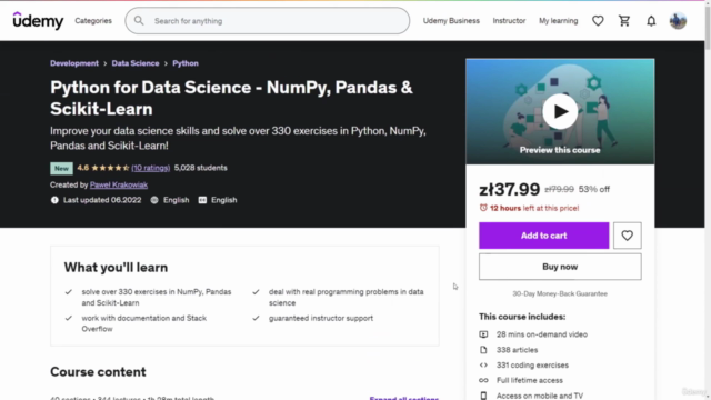 Python for Data Science - NumPy, Pandas & Scikit-Learn – Screenshot 2