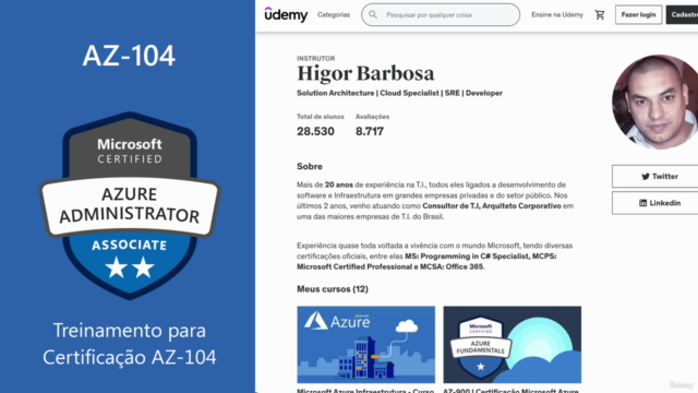 AZ-104 | Certificação Microsoft Azure Administrator 2025 – Screenshot 1