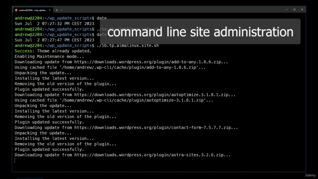 WordPress: Site Administration Using WP CLI – Screenshot 3