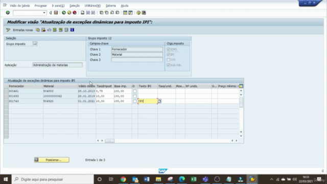 Curso SAP J1btax - Parametros dos Impostos – Screenshot 2