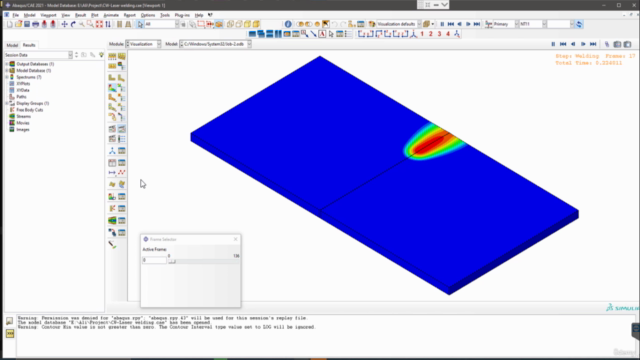 Modelling Laser Welding with Abaqus – Screenshot 1