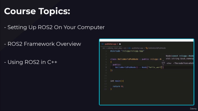 ROS2 C++ Robotics Developer Course - Using ROS2 In C++ – Screenshot 3
