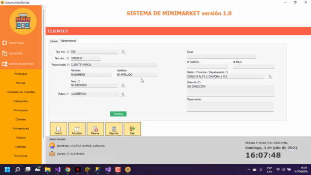 Desarrollando Sistema MiniMarket (C# y Microsoft SQL Server) – Screenshot 3