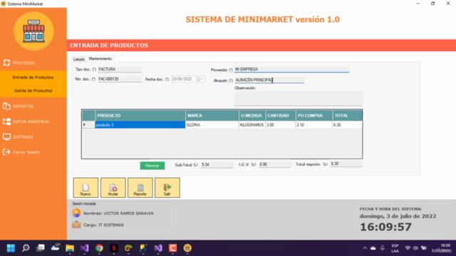 Desarrollando Sistema MiniMarket (C# y Microsoft SQL Server) – Screenshot 4