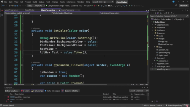 .NET MAUI course with Visual Studio 2022 creating PROJECTS - Screenshot_01