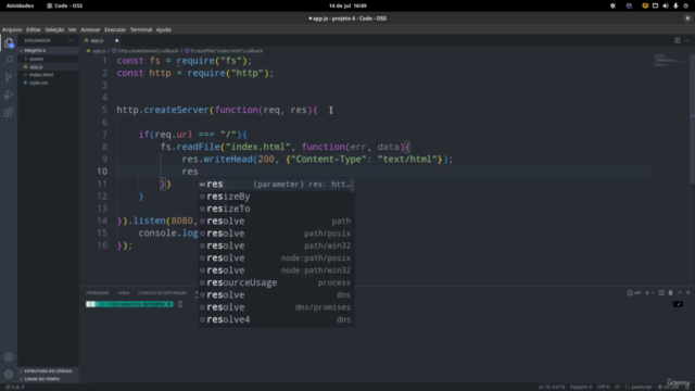 Projetos práticos com Node JS - Do zero – Screenshot 2