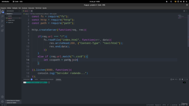 Projetos práticos com Node JS - Do zero – Screenshot 3