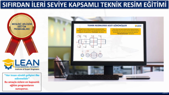 Sıfırdan İleri Seviye Teknik Resim Eğitimi – Screenshot 1