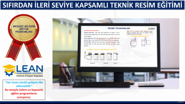 Sıfırdan İleri Seviye Teknik Resim Eğitimi – Screenshot 2